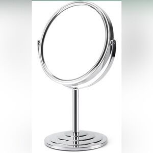 Magnifying Vanity Makeup Mirror 7 Inch, 360°Rotation Double Sided Magnify 1X, 3X